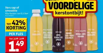 Hoogvliet Vers sap of smoothie aanbieding