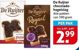 Hoogvliet De Ruijter chocoladehagelslag aanbieding