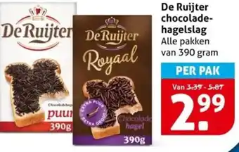 Hoogvliet De Ruijter chocoladehagelslag aanbieding