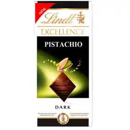 Dekamarkt Lindt Chocoladereep dark pistache aanbieding