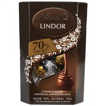 Dekamarkt Lindt Lindor donker 70% aanbieding