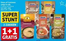 Hoogvliet Unox of Conimex soep in zak aanbieding