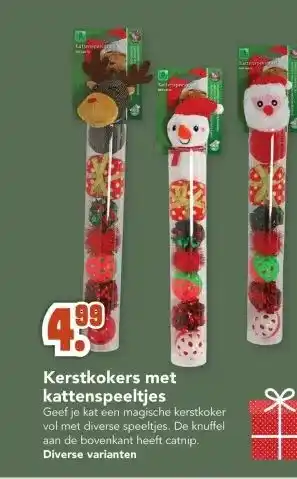Discus Kerstkokers met kattenspeeltjes aanbieding