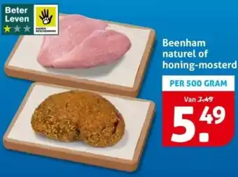 Hoogvliet Beenham naturel of honing-mosterd aanbieding