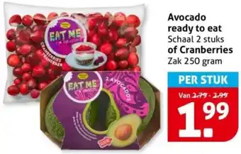 Hoogvliet Avocado ready to eat of Cranberries aanbieding