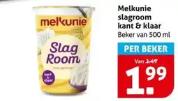 Hoogvliet Melkunie slagroom kant & klaar aanbieding