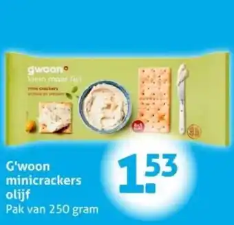 Hoogvliet G'woon minicrackers olijf aanbieding