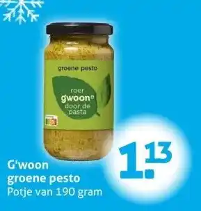 Hoogvliet G'woon groene pesto aanbieding