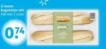 Hoogvliet G'woon baguettes wit aanbieding