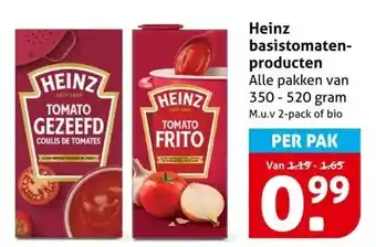 Hoogvliet Heinz basis tomatenproducten aanbieding