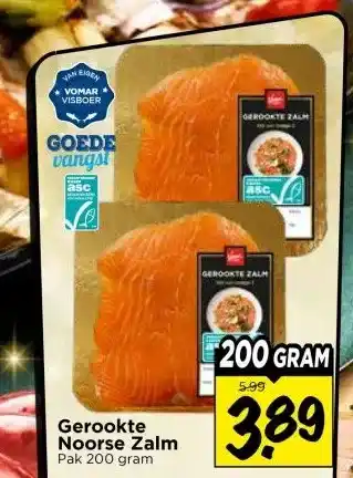 Vomar Voordeelmarkt Gerookte Noorse Zalm aanbieding