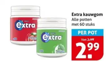 Hoogvliet Extra kauwgom aanbieding