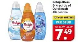 Hoogvliet Robijn Klein & Krachtig of Quickwash aanbieding