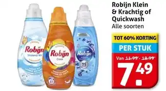 Hoogvliet Robijn Klein & Krachtig of Quickwash aanbieding