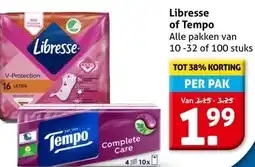 Hoogvliet Libresse of Tempo aanbieding