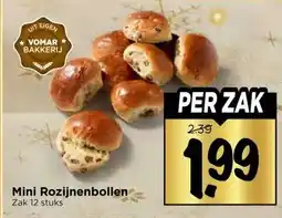 Vomar Voordeelmarkt Mini Rozijnenbollen aanbieding