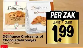 Vomar Voordeelmarkt Délifrance Croissants of Chocoladebroodjes aanbieding