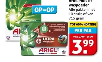 Hoogvliet Ariel Pods of waspoeder aanbieding
