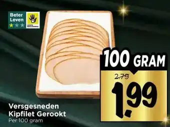 Vomar Voordeelmarkt Versgesneden Kipfilet Gerookt aanbieding