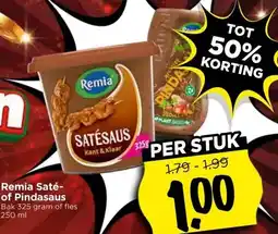 Vomar Voordeelmarkt Remia Saté-of Pindasaus aanbieding