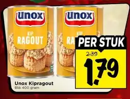 Vomar Voordeelmarkt Unox Kipragout aanbieding