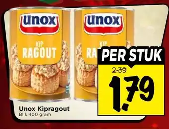 Vomar Voordeelmarkt Unox Kipragout aanbieding