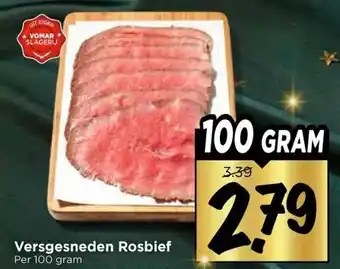 Vomar Voordeelmarkt Versgesneden Rosbief aanbieding