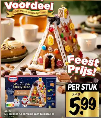 Vomar Voordeelmarkt Dr. Oetker Koekhuisje met Decoraties aanbieding