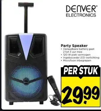 Vomar Voordeelmarkt Party Speaker aanbieding