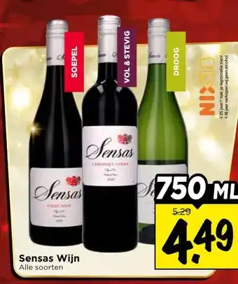 Vomar Voordeelmarkt Sensas Wijn aanbieding
