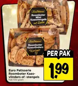 Vomar Voordeelmarkt Euro Patisserie Roomboter Kaas- vlinders of -stengels aanbieding