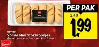 Vomar Voordeelmarkt Vomar Mini Stokbroodjes aanbieding