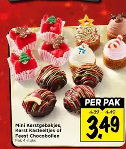 Vomar Voordeelmarkt Mini Kerstgebakjes, Kerst Kasteeltjes of Feest Chocobollen aanbieding