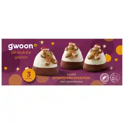 Dekamarkt G'woon Gingerbread poppetjes roomijs 3 stuks aanbieding