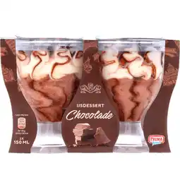 Dekamarkt Primafrost IJsdessert chocolade 2 stuks aanbieding