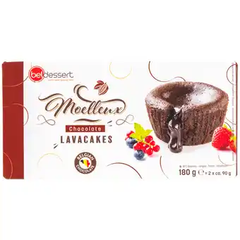 Dekamarkt Beldessert Lava cake belgische chocolade aanbieding