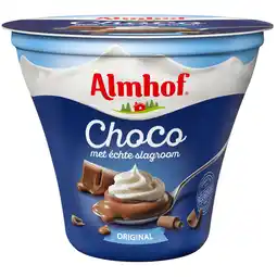 Dekamarkt Almhof Choco met slagroom original aanbieding