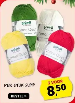 Boekenvoordeel gründl Cotton Quick aanbieding