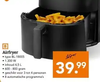 Blokker Airfryer aanbieding