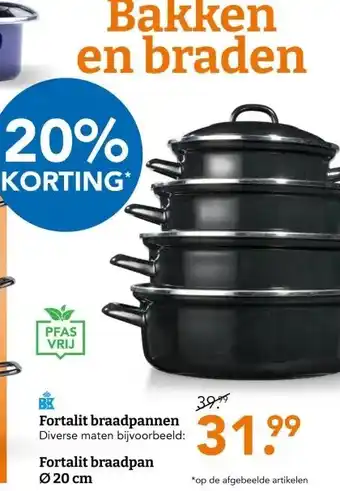 Blokker Fortalit braadpannen aanbieding