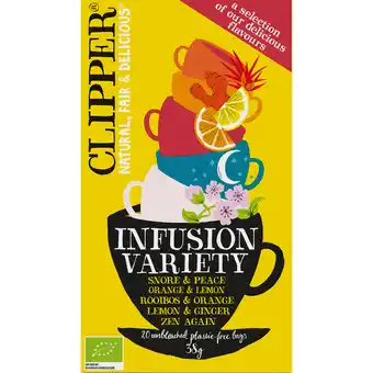 Dekamarkt Clipper Tea variatie box 20 stuks aanbieding