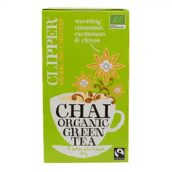 Dekamarkt Clipper Chai green tea organic aanbieding