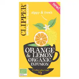 Dekamarkt Clipper Vruchtenthee orange lemon kop aanbieding