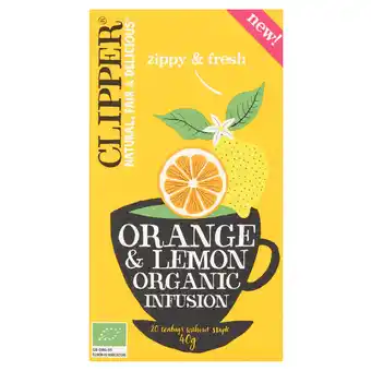 Dekamarkt Clipper Vruchtenthee orange lemon kop aanbieding