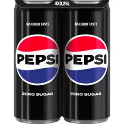 Dekamarkt Pepsi Zero 4x25 cl aanbieding