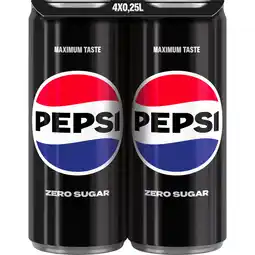 Dekamarkt Pepsi Zero 4x25 cl aanbieding
