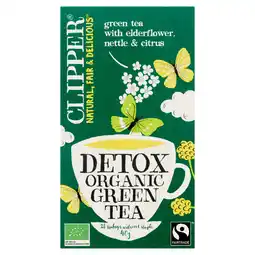 Dekamarkt Clipper Green tea bio green detox 20 zakjes aanbieding