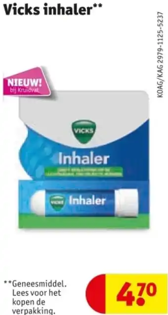 Kruidvat Vicks inhaler aanbieding