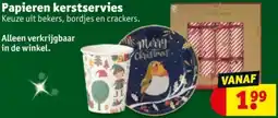 Kruidvat Papieren kerstservies aanbieding