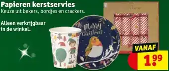 Kruidvat Papieren kerstservies aanbieding